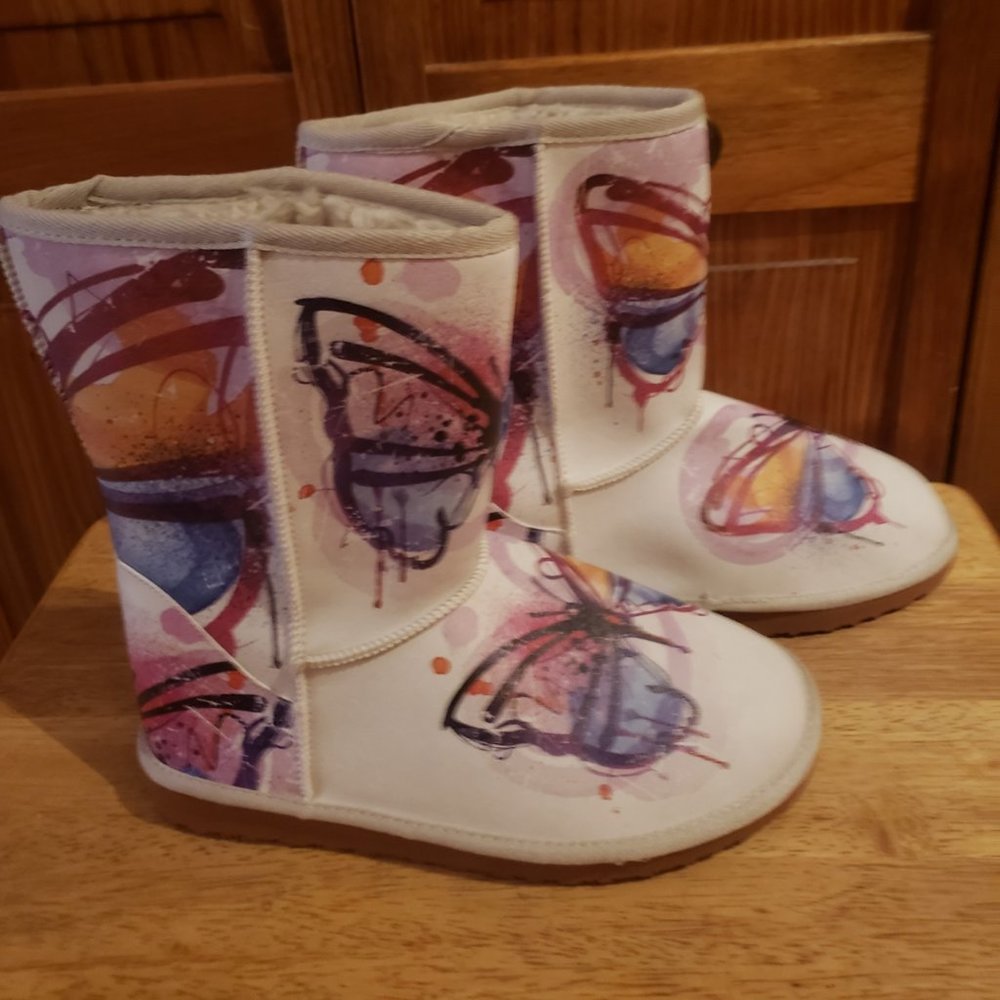 Off white butterfly boots sz 38 EUR/8 US women's - NEW - Picture 2 of 4